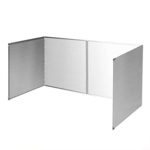 Honseadek Placa de protección contra salpicaduras de acero inoxidable, placa protectora ajustable de acero inoxidable para mantener tu cocina limpia y segura (29 x 40 pulgadas, 4 rebanadas)