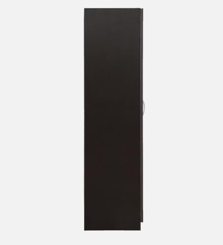 Image of Mintwud Pepperfry Engineered Wood Amber Wardrobe with 2 Doors Storage, Lock and Hanging Rod | Wooden Almirah for Living Room Bedroom Furniture | Storage Organizer Cabinet Cupboard for Clothes