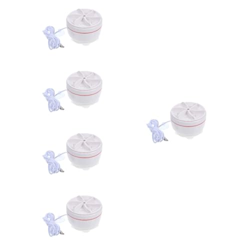 PHENOFICE 5個 ミニ洗濯機 洗浄機 折りたたみ洗濯機 小型衣類用洗濯機 ミニタービン洗濯機 靴下洗濯機 小型タービンワッシャー タービン洗浄機 キャンプ洗濯機バケツ pp 白い