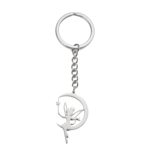 EUEAVAN Porte-clés Fée Clochette Princesse Wendy Ange Tendance Danseuse Ballet Bijoux Citation...