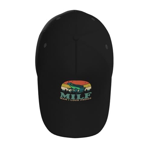 Milf Man I Love Frogs Baseball Hats for Men and Women - Classic Adjustable Hats4