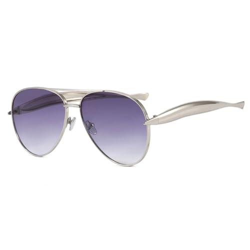Lunettes de soleil vintage métal avec verres UV400 et design punk rétro