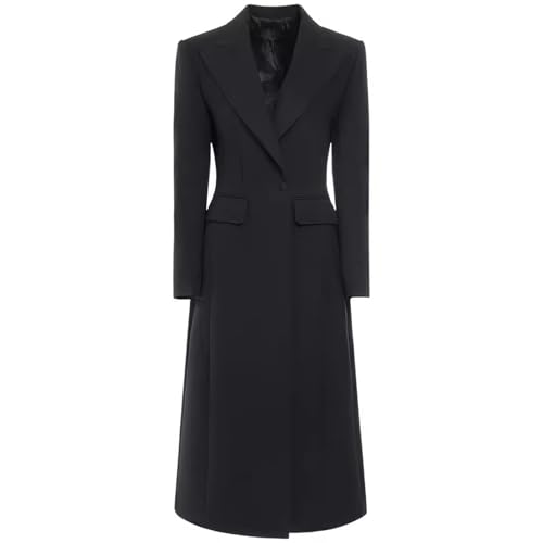 Womens Long Blazers, Slim Lady Skirt Style Women's One Button Mid-Length Coat, Business Jackets Streetwear