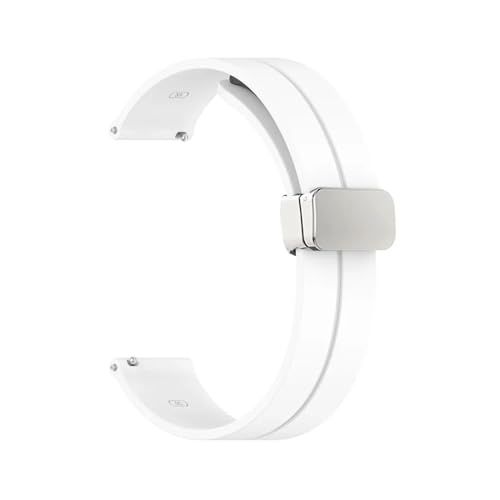 MEVMEVGNLN Fit For Samsung For Galaxy Watch 4/5 Pro/Classic/Gear S3/Fit For Active 2 �X�|�[�c�V���R���}�O�l�b�g�o�b�N���ɓK������X�g���b�v(White,20MM)