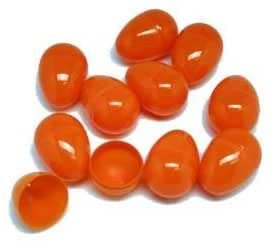 Rhode Island Novelty Set of 12 Orange 2.5" Plastic Easter Eggs