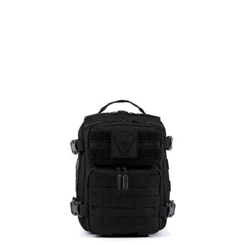 WOLFpak 9L Mini Tactical Backpack for Men & Women | Compact, Small Everyday Carry Bag for Gym, School, Travel | Durable, Water-Resistant Daypack with Molle System and Patch Panel (Black Venom)