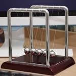 Image of Juvale Newtons Cradle Pendulum - 7 x 6 x 7 in, Silver Stainless Steel - Desk Decor & Office Decor for Men - Stress Relief Desk Toy - Science Teacher Gift & Physics Toy (Pack of 2)