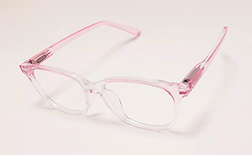 Óculos Armação Infantil Gatinho Com Lentes Sem Grau Xy-8001 Idade:4 A 9 Anos; Cor: Transparente-Rosa