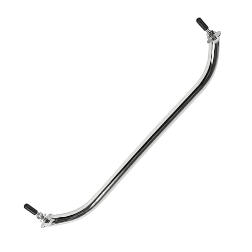 MARINE CITY Smooth Polished Stainless Steel Heavy Duty Oval Grab Bar Handle Hand Rail with Flange and Stud 18 Inches for Boats – Ships – Yachts – Kayaks – Hardware Accessories (Pack of 1)
