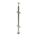 Produktbild Edelstahl Geländerpfosten mit Glasklemmen,Handlaufstütze für Rohr 42,4mm, Glashalter rund 50x40, Glasgeländer, Geländerbalkon V2A