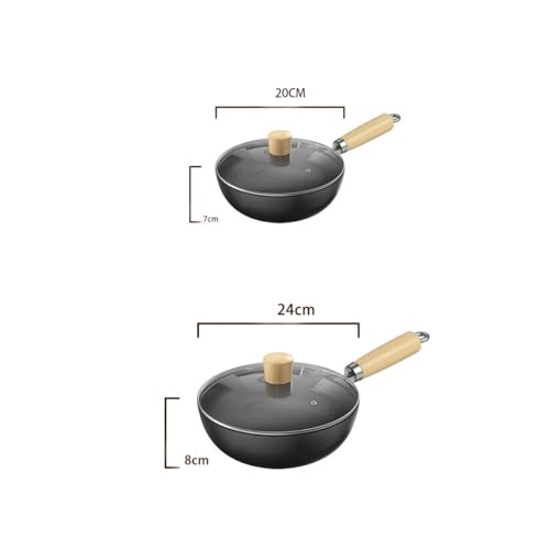 Wok con mango integrado y fondo plano miniatura 2