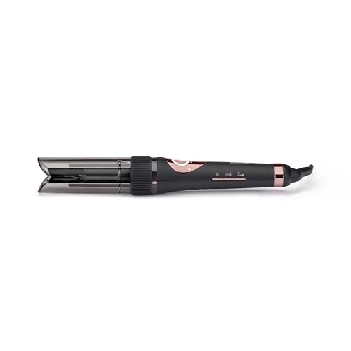 BaByliss Curl Secret Lite - Automatic Hair Curler, Easy Fast Hair Styling, 5 Heat Settings up to 210° - Black & Rose Gold, C1031U