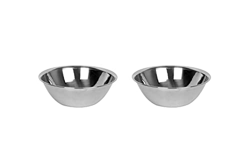 Set de 2 Tazones de Acero Inoxidable 6.5"x2.38" miniatura 1