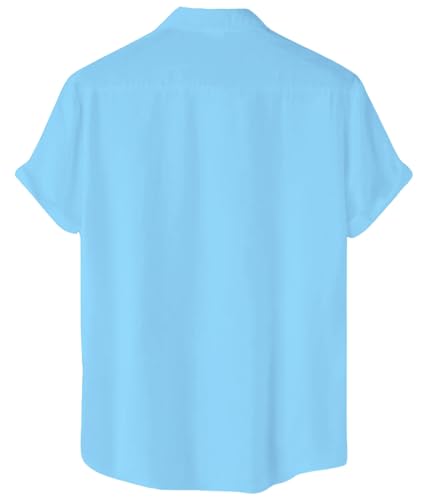 Image of Men's Half Sleeve Pocket Cotton Short Kurta Superfine Mandarin Chinese Collar Premium Short Kurta