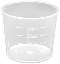 Distinct® 10pcs 20ml Plastic Kitchen Baking/Lab Graduated Measuring Cup Liquid Container Measure Tools with Scale