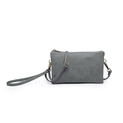 Image of JEN & CO. Riley Small Crossbody Bags Vegan Leather Wristlet Wallets Clutch Purses Shoulder Handbag for Women