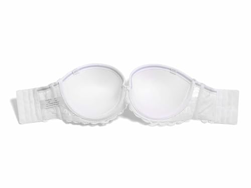 Image of YANDW Strapless Lightly Padded Full Figured Coverage Bra Clear Back Multiway Invisible Straps Backless Brassiere for Women