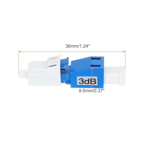 QUARKZMAN 3db LC Faser Dämpfungsglied, LC/UPC Singlemode Glasfaser Verbinder Stecker zu Buchse für Faseroptik Übertragung, 4 Stück