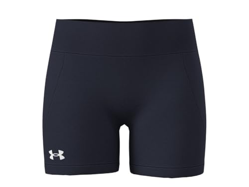 Under Armour Womens Team Shorty 4, (410) Midnight Navy / / White, Small