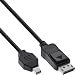 Produktbild InLine S-17131S Mini DisplayPort Kabel Mini DisplayPort zu DisplayPort, schwarz, 5m