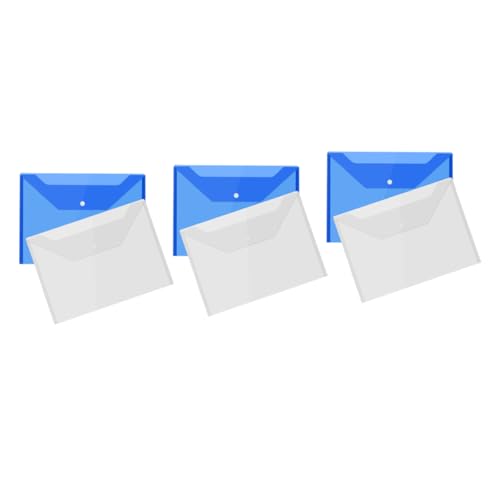 Angoily 6個 加厚透明 ルダー ボ付き 書類収納バッグ 書類整理用 ルホルダー オ 文具整理に