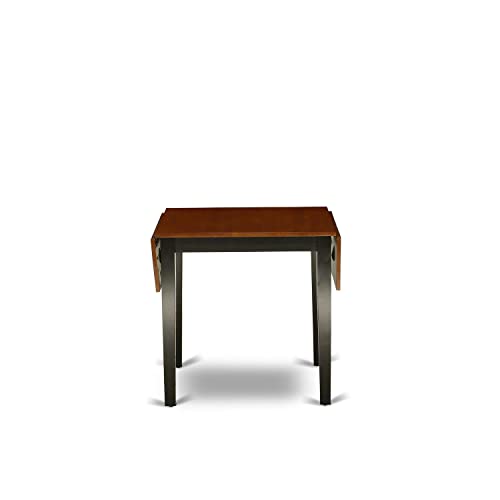 East West Furniture Ndt-Bch-T Norden Modern Dining Table - A Rectangle Kitchen Table Top With Dropleaf & Stylish Legs, 30X48 Inch, Black & Cherry #TOP2