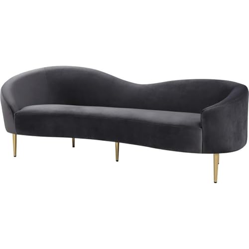 Ritz Sofa in Grey Velvet