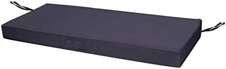 Faible Poisson Outdoor Cushion, 45 x 18 Inch Waterproof Bench Cushion Garden Patio Furniture Cushions with Handle and Anti-Slip Straps for Backyard Porch Swing Pads, Navy