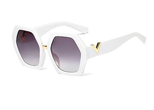 Xpectrum Trendy Extra Large Womens Sunglasses Retro Hexagonal Thick Frame Vintage Oversized Glasses