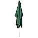 vidaXL Patio Garden Parasol with Solar Powered LED Lights and Steel Pole, UV Protective Rectangular Outdoor Umbrella, Green, 6.6'x9.8