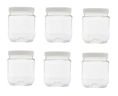 Clearview Containers | Airtight Pantry Containers For Arts & Crafts, Peanut Butter, Honey, Jams Flour, Sugar, Diy Slime, Coffee (12 Ounce Jar, 6 Pack) #TOP1