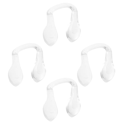 FUOYLOO 4 Almohadillas Nasales Transparentes de Silicona en U para Gafas Protector Nasal Antideslizante Accesorios para Monturas de Plástico Repuesto para Gafas