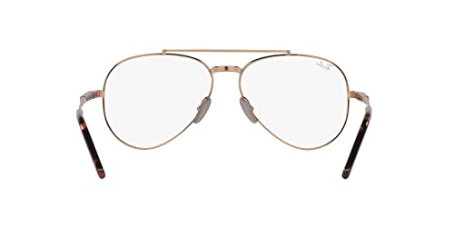 Image of Ray-Ban unisex-adult Rx8225v Aviator Titanium Pilot Prescription Eyewear Frames