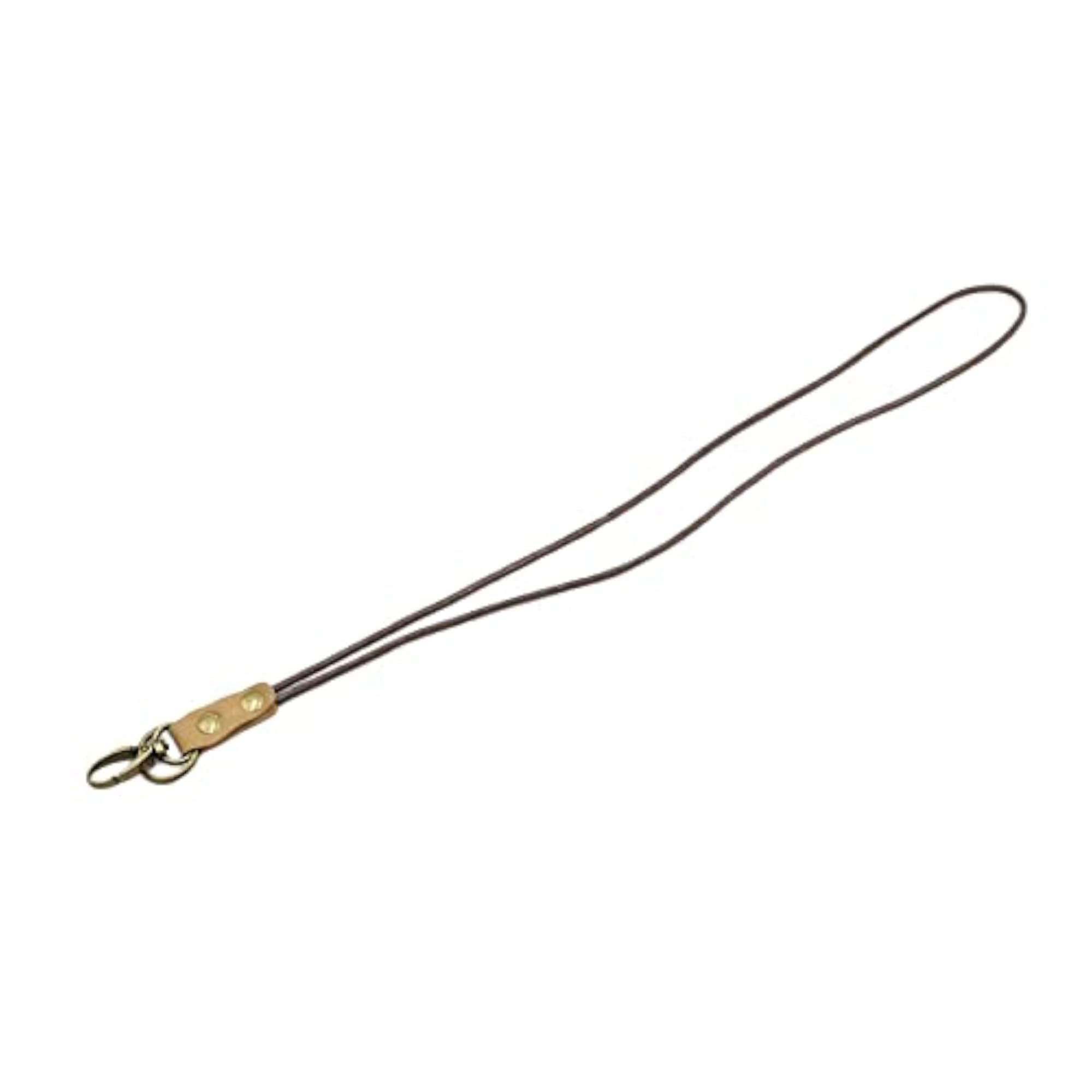 Men's Strong Metal Clip Leather Lanyard Strap for Keys