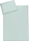 Standard 100 by OEKO-TEX Julius Zöllner Bettwäsche 100x135 + 40x60 uni aqua mint