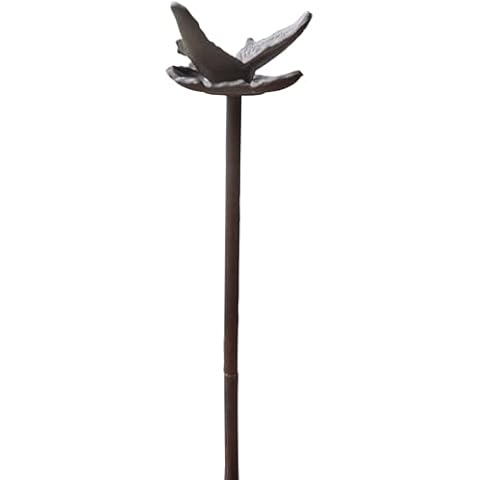 Hose Guide - Heavy Duty Solid Aluminum Decorative Butterfly Garden Hose Stake, 19 Inches Tall Is A Perfect Addition To Your Property To Protect Your Flower Beds, Plants And Landscaping (1, Butterfly) Cover