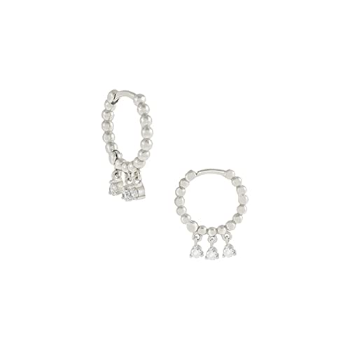 Créoles en Zircon pour femmes boucles d'oreilles anneaux ronds