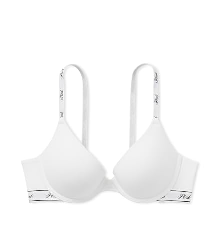 Victoria's Secret Pink Women's Wear Everywhere Push Up Bra, White Logo, 36C - image 3
