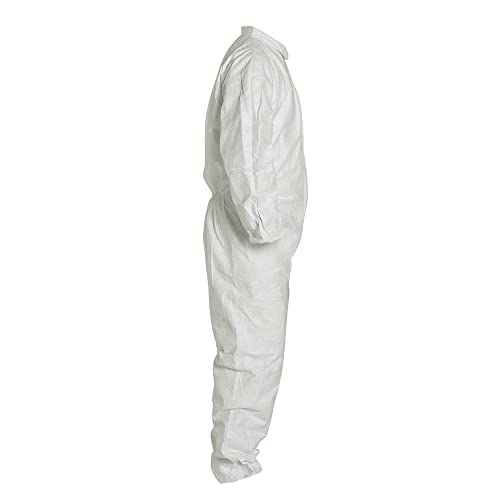 Dupont Tyvek 400 Ty125S Disposable Protective Coverall With Elastic Cuffs, White, 3X-Large (Pack Of 25) #TOP7