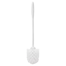 Rubbermaid Commercial Products Toilet Bowl Brush with Plastic Handle, 14.5-Inches, White, for Bathroom/Restroom, Pack of 24