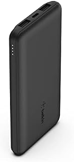 Belkin USB C Portable Power Bank (10000 mAh with 1 USB C Port and 2 USB A Ports for up to 15W Charging for iPhone, Android, AirPods, iPad, and More)  Black
