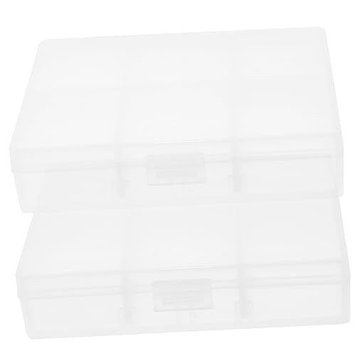 Uonlytech Photo Storage Box Case Plastic Card Case for Greeting Cards Photos 2 Pack