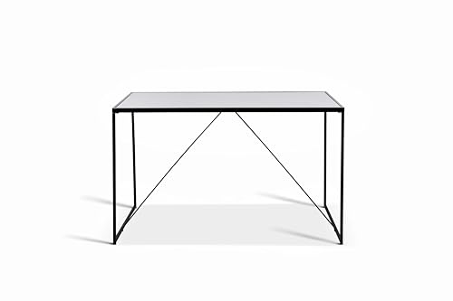 Jahnke Glam Desk SW/MARMOR WS Bureau, Bois, Noir, Taille Unique