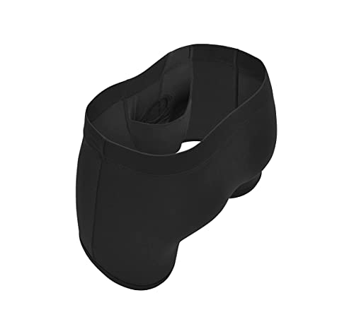 Sheath Men's Underwear with Dual Pouch 3.21 Fly Boxer Briefs Black, Large