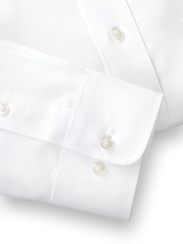 Paul Fredrick Men's Tailored Fit Cotton Non-Iron Pinpoint Cotton Dress Shirt4