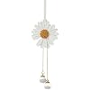 5-Piece Daisy Resin Flower Car Decor - Springy Dashboard Ornaments For Women, Cute Interior Accessories - View #3