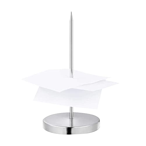 Ticket Stabber – Ticket Stabber para Restaurante | Check-Shusillo de Acero Cromado, Soporte para Notas, Barra de Escritorio, Soporte de Papel, para Restaurante, Oficina, Cocina