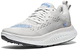 KEEN Women's WK400 Performance Breathable Walking Shoes, Vapor/Azure Blue, 9 | Image 2