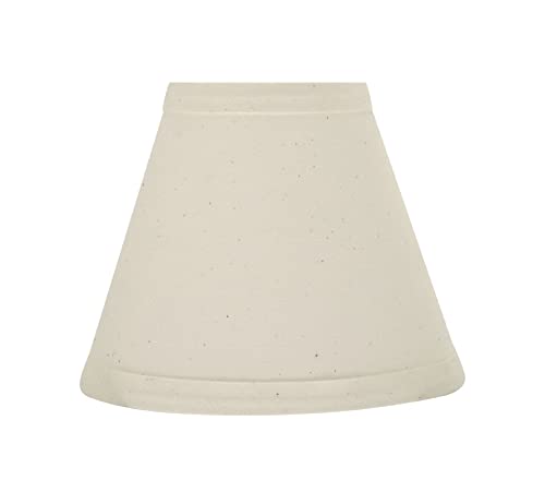 Image of Aspen Creative 32118-2A Small Hardback Empire Shape Chandelier Clip-On Lamp Shade Set (2 Pack), Transitional Design In Off White, 6 inch Bottom Width (3 inch x 6 inch x 5 inch)