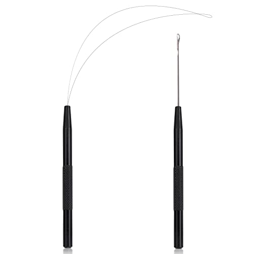 Newishtool Stainless Steel Hair Extension Tool Kit, Loop Needle Pulling Hook Tool And Threader Wire Beads Device Tool For Hair, Micro Links Hair Kit For Silicone Beads, Feathers Hair Extension Styling #TOP1